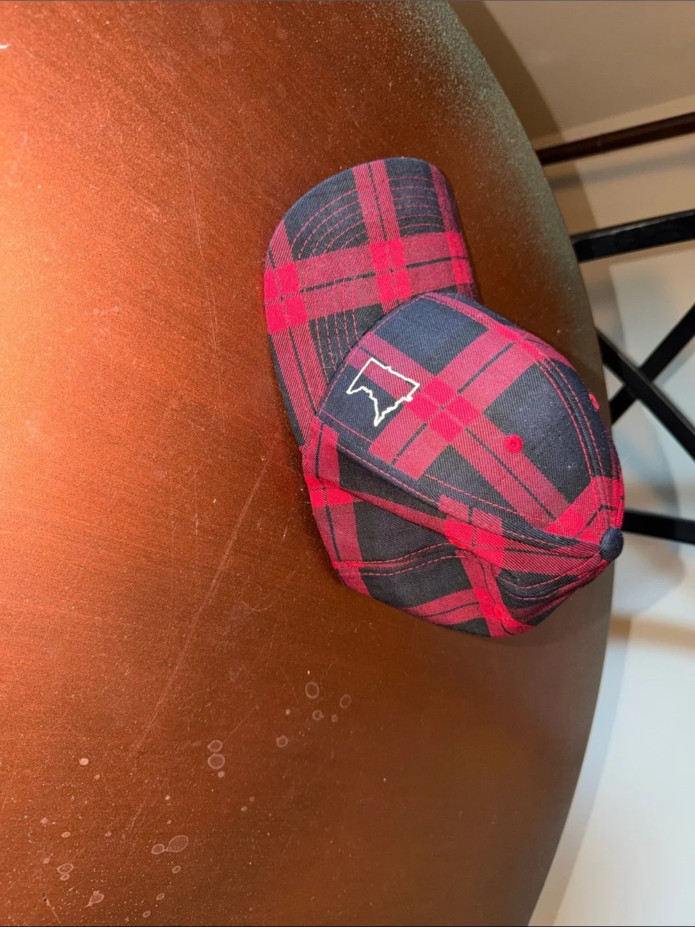 Red and Black Plaid Women's Baseball Cap